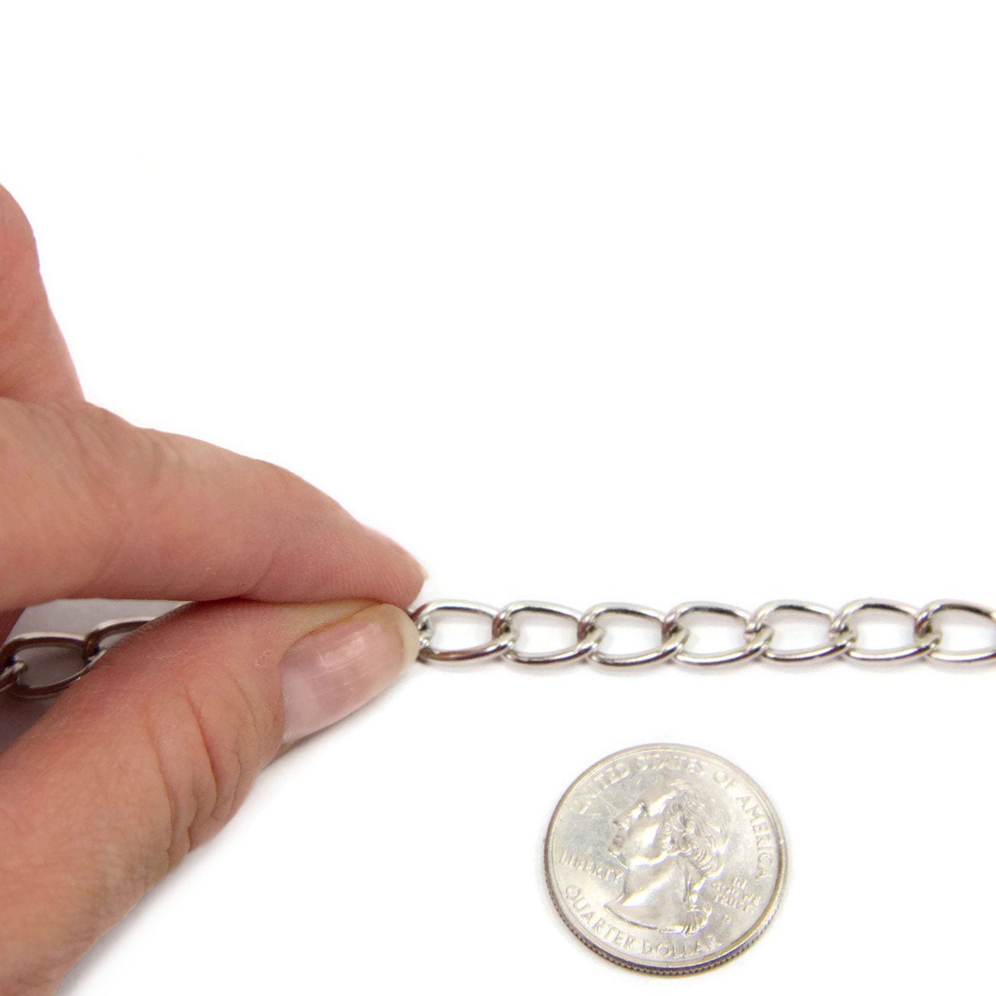 Nickel-Plated Chain - Welded Chain 1.6 mm Thick