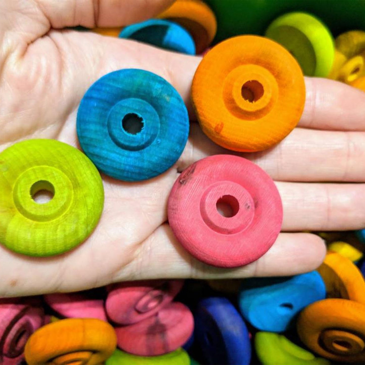 Wooden Wheel 1 1/4" x 3/8" - Bird Toy Part
