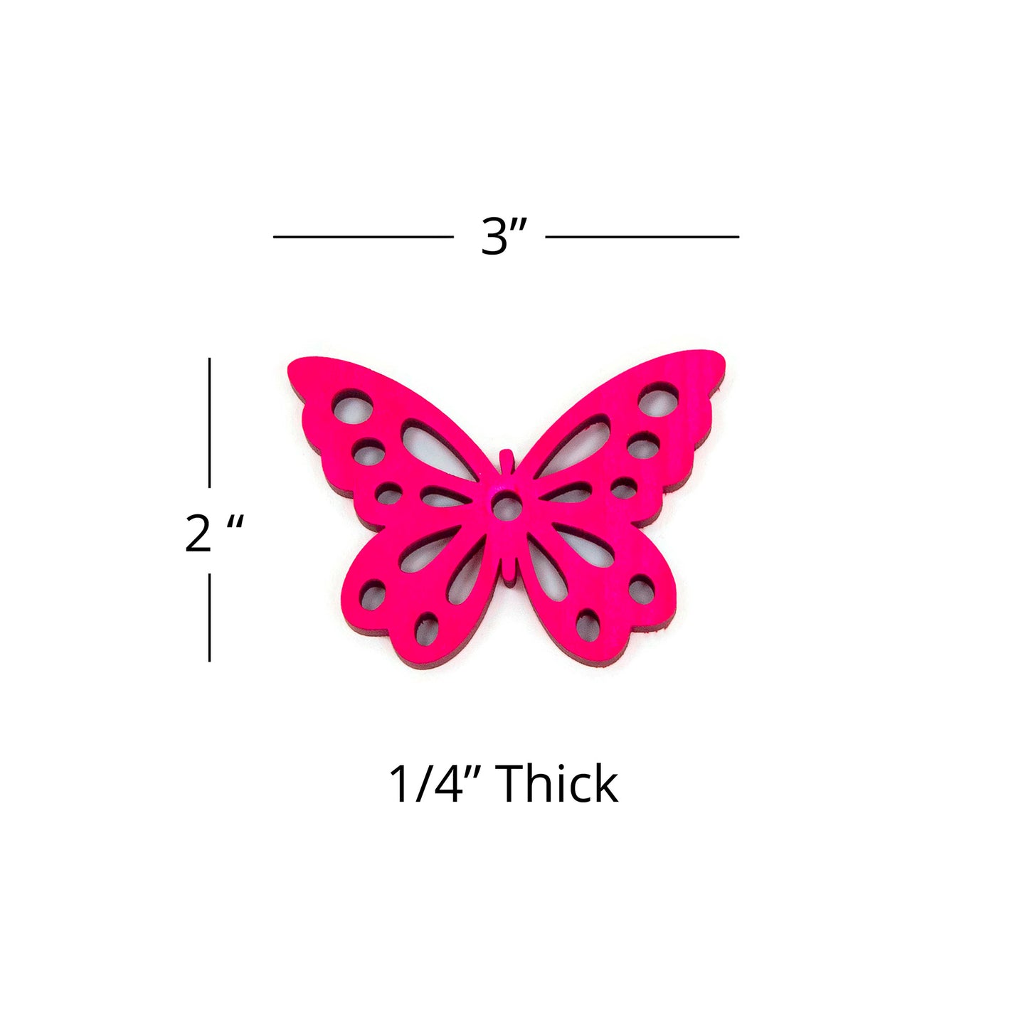 Colorful Pine Wood Butterflies - Bird Toy Parts