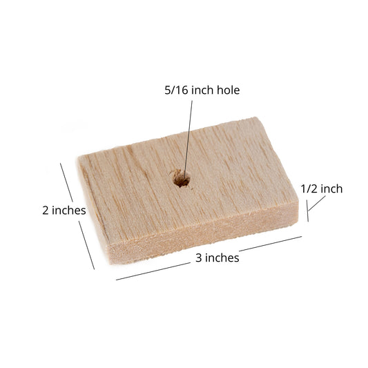 Balsa Blocks - 3" x 2" x 1/2" - Bird Toy Part
