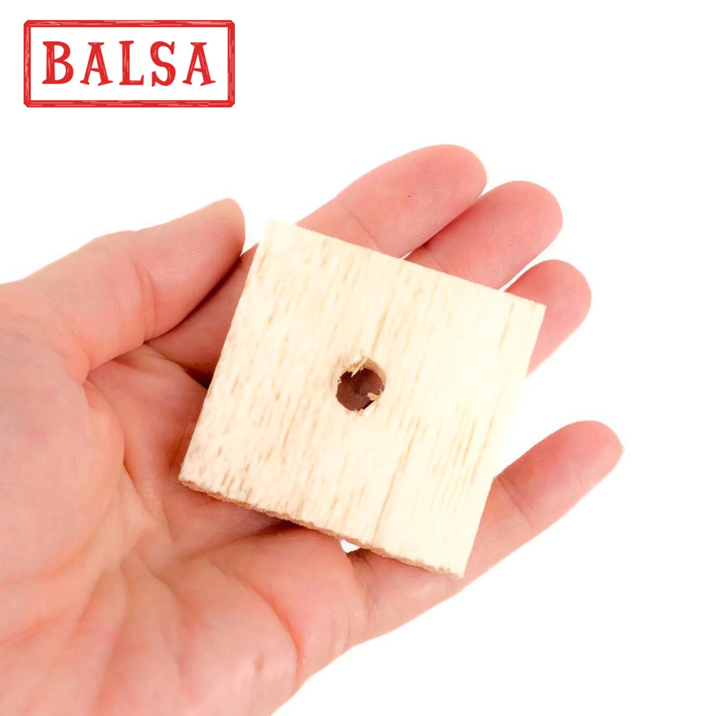 Balsa Squares 2" x 2" x 1/4" - Bird Toy Part