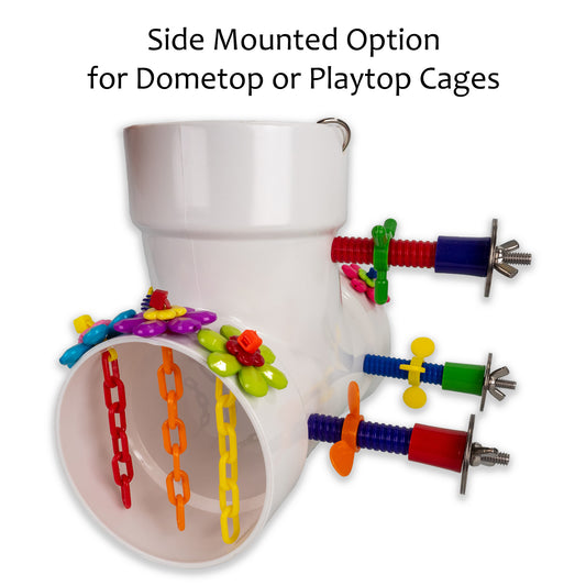 Side-mounted Adventure Tunnel - Safe Cozy Hut for small Parrots