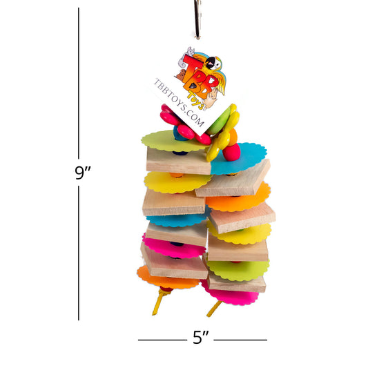 Think Spring – Small Bird Toy with Balsa, Beads and Paper