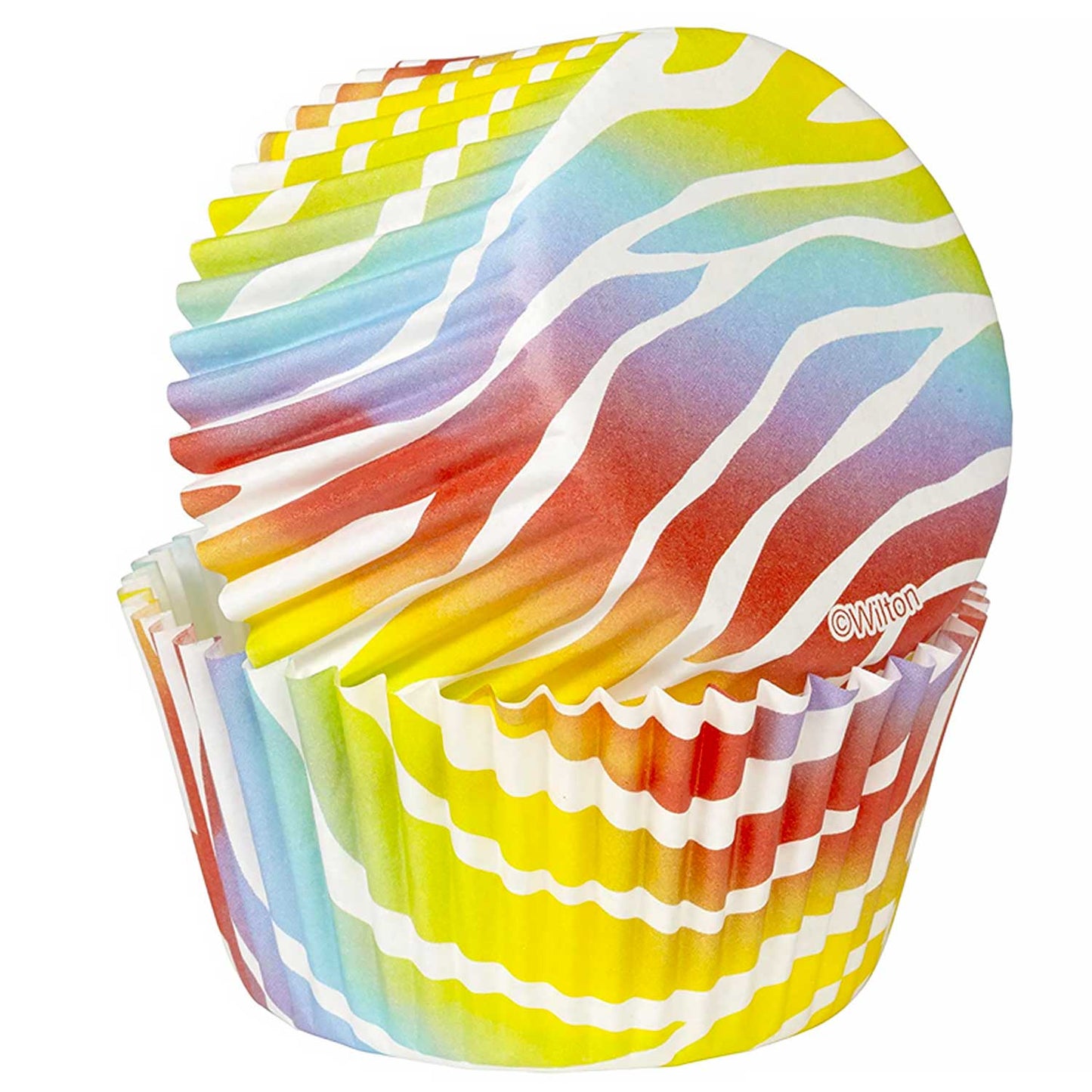 Zebra Brights Cupcake Wrappers - Uncoated Paper 75 Count