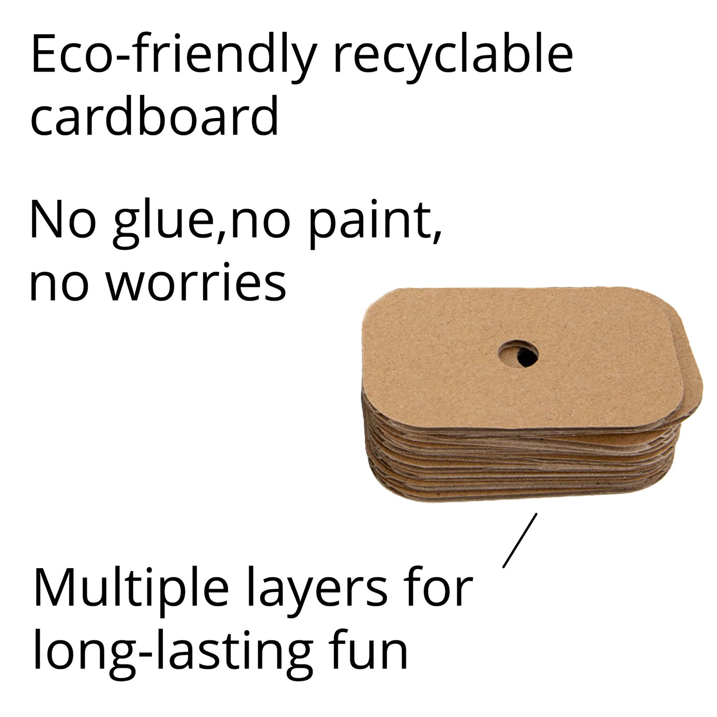 1x2 Cardboard Chip - Bird Toy Parts