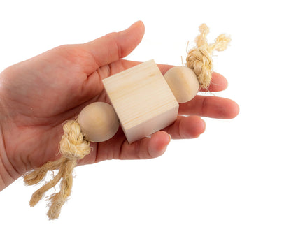 3 Natural Wood and Sisal Toys - Wigglers and Jigglers Trio