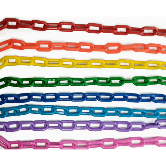 6 mm Plastic Chain by the foot, 1 3/8" links