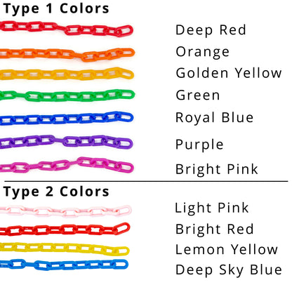 3 mm Plastic Chain by the foot, 3/4" links