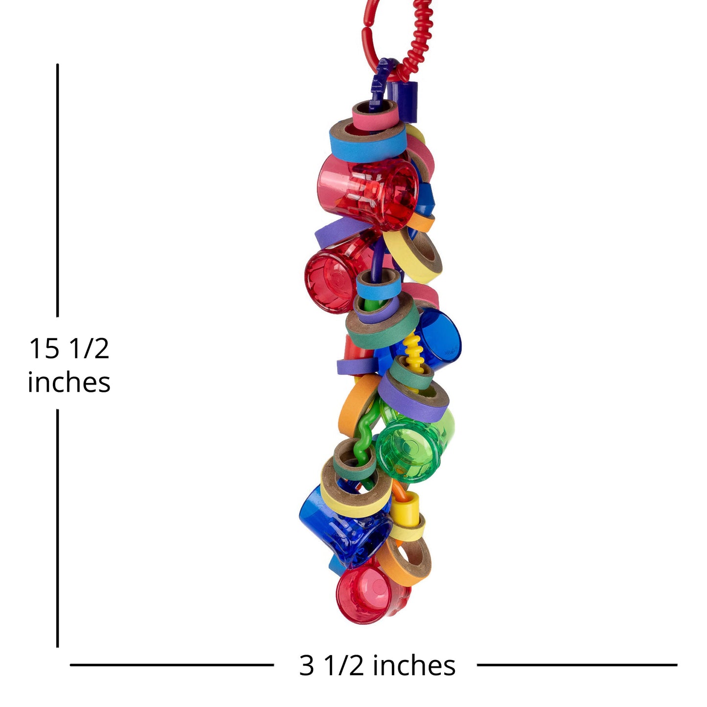 This toy is 15 1/2 inches tall and 3 1/2 inches wide