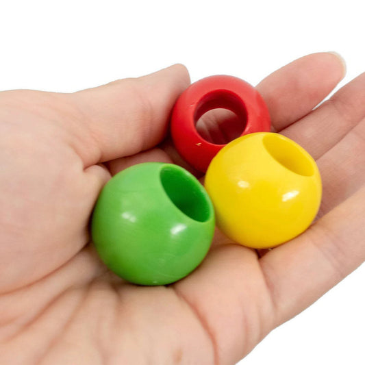 Large Plastic Bead for Bird Toys – 1 1/8", Bright Colors