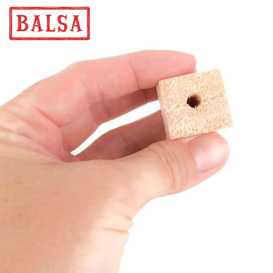 Natural Balsa Block - 1" Cube - Bird Toy Part