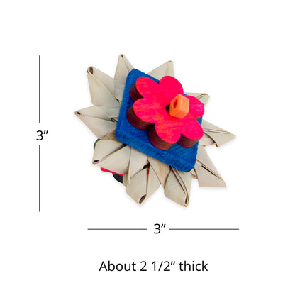 Each toy measures about 3 x 3 inches.