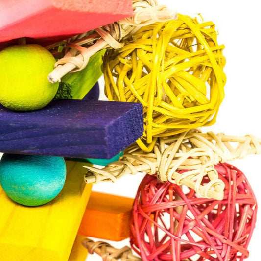 Cascade - Hanging Chew Toy with Vine and Wood