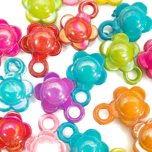 3D Acrylic Daisy Flower Charms for Bird Toys and Sugar Gliders - 100 pieces (54 grams)