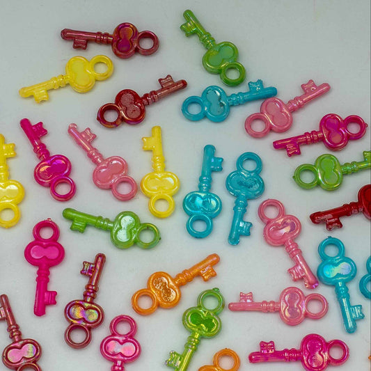 Skeleton Key Charms - 100 pieces - For Bird Toys and Sugar Gliders