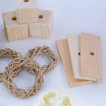 Natural Multi-toy Collection - Chew Toys for Bunny Rabbits, Guinea Pigs and Chinchillas
