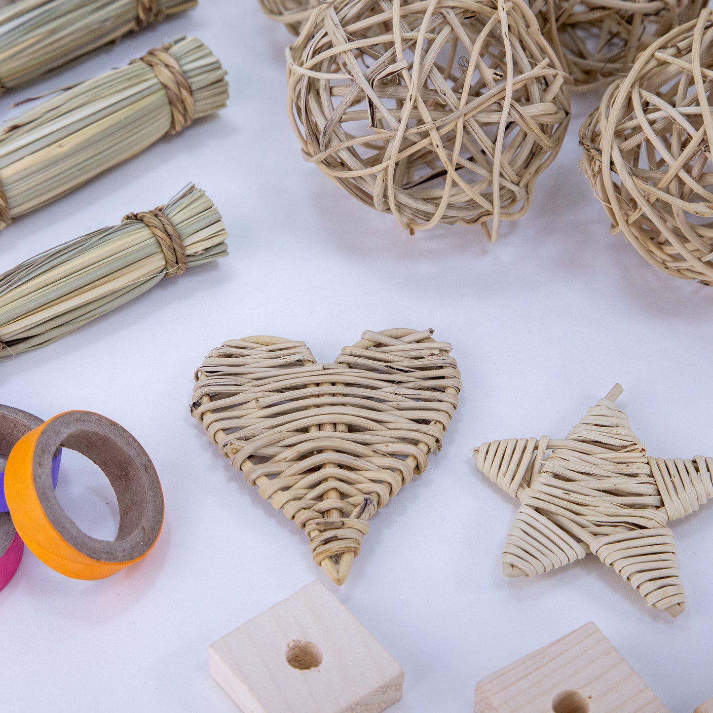 Natural Multi-toy Collection - Chew Toys for Bunny Rabbits, Guinea Pigs and Chinchillas