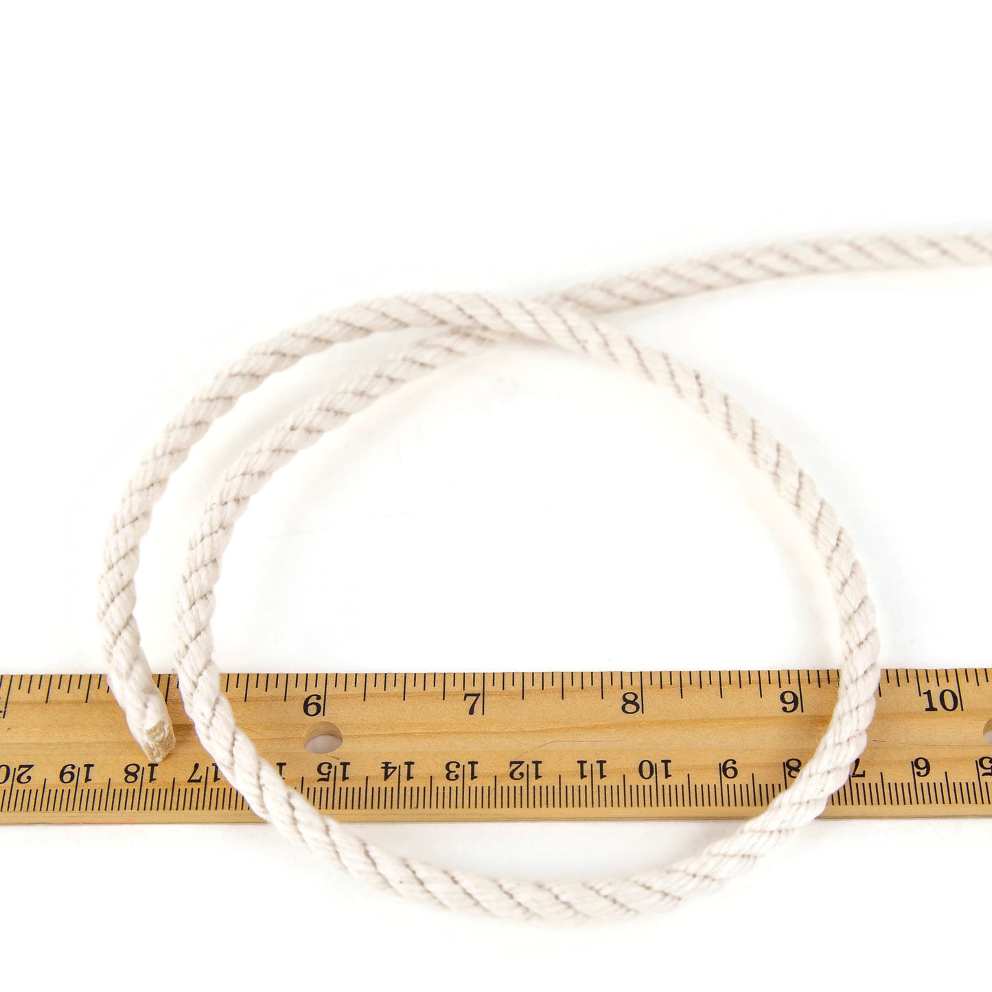 1/4" Natural Cotton Rope by the Foot - No Oil, No Chemicals, All Natural
