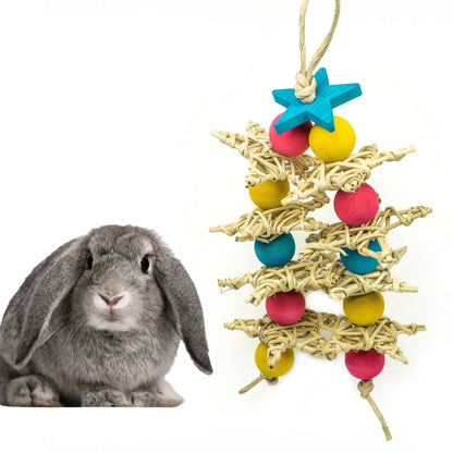 Custom Color Wicker and Wood Chew Toy for Small Animals - Imagination