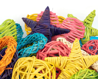 Fuzzy's Wicker Vine Chew Collection - Bunny Rabbit, Guinea Pig, Chinchilla, Pet Rat Toys