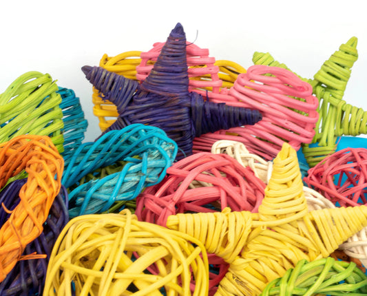 Fuzzy's Wicker Vine Chew Collection - Bunny Rabbit, Guinea Pig, Chinchilla, Pet Rat Toys