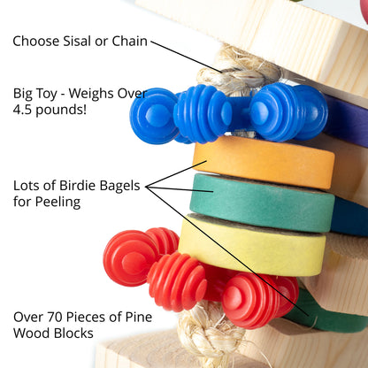 Gobsmacked - Large Parrot Toy, Bird Toy