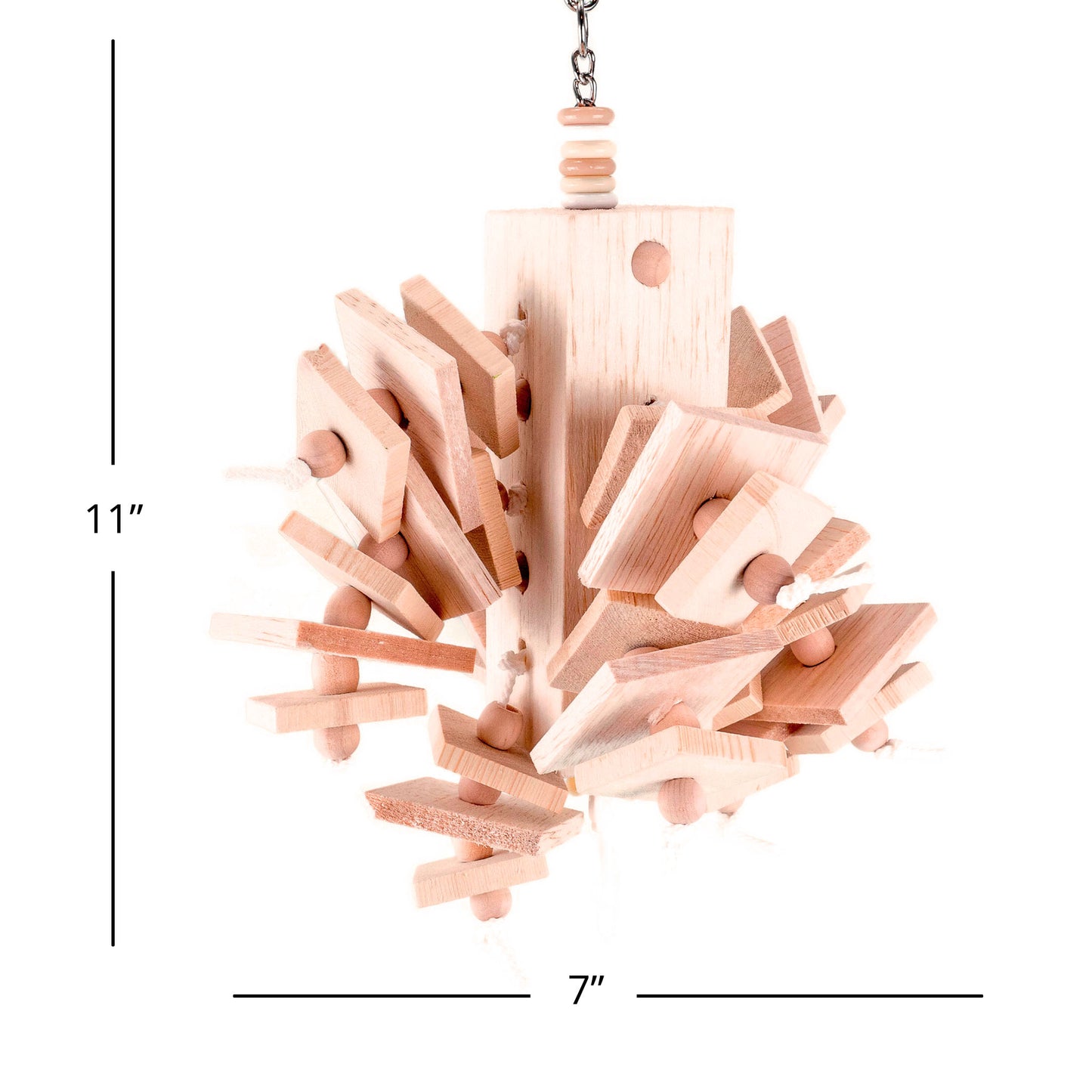 The dimensions of this toy are approximately 11 inches tall by 7 inches wide.