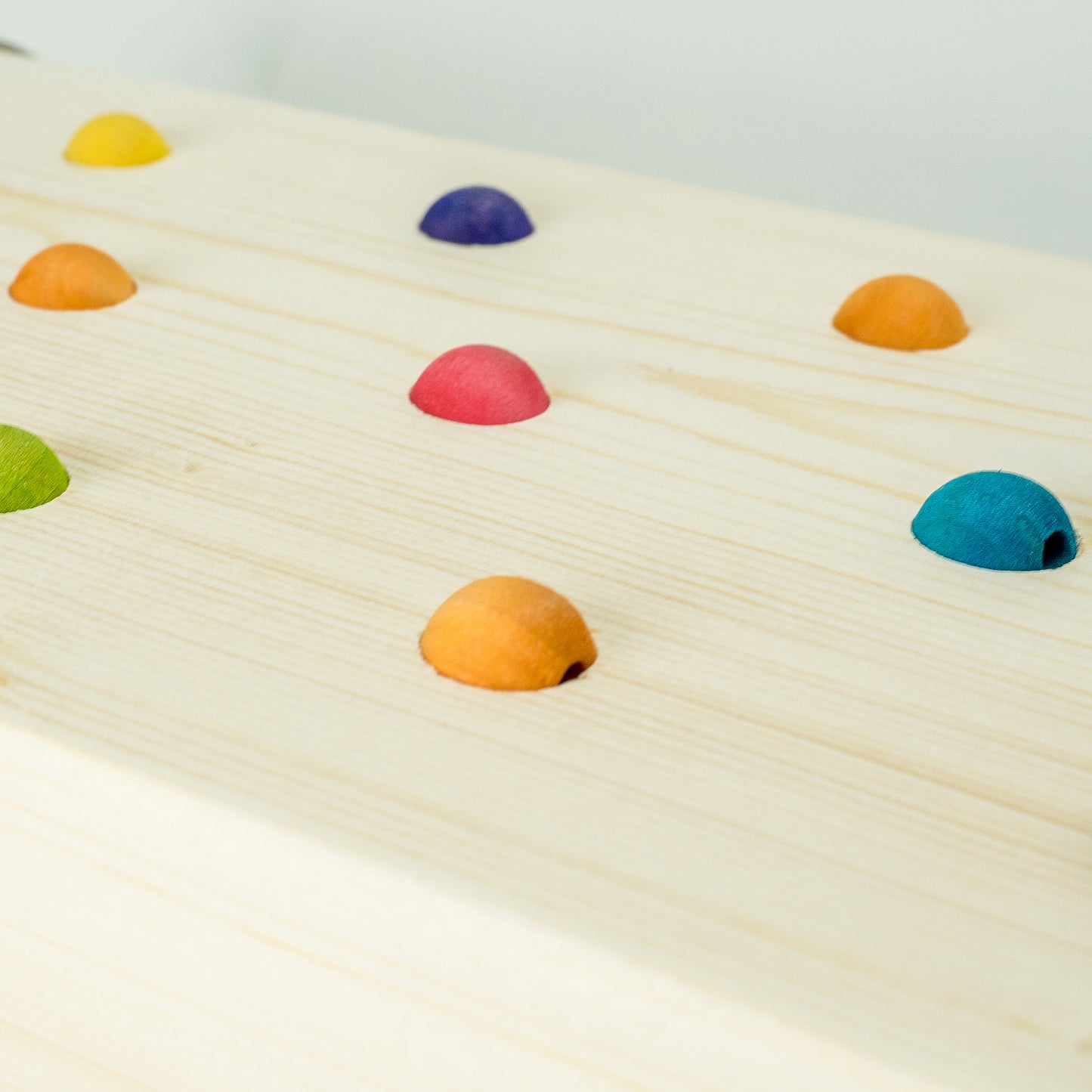 Close up detail of the colorful embedded beads.
