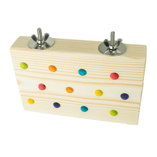 Medium Beaded Platform Perch - Flat Perch, Great for Disabled or Handicapped Birds