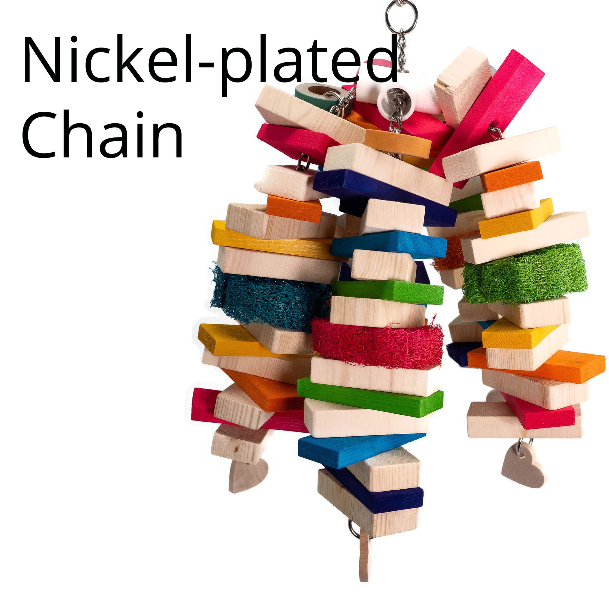 The nickel-plated chain version of the bird toy.