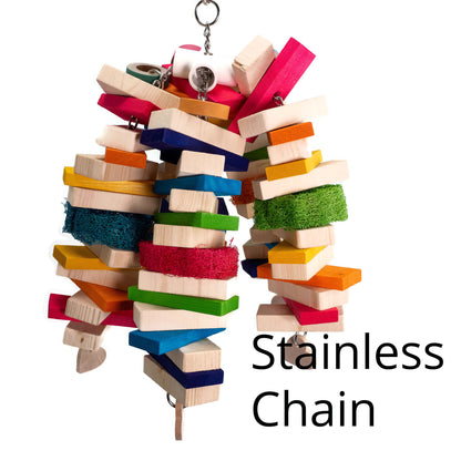 Stainless steel chain version of the bird toy.
