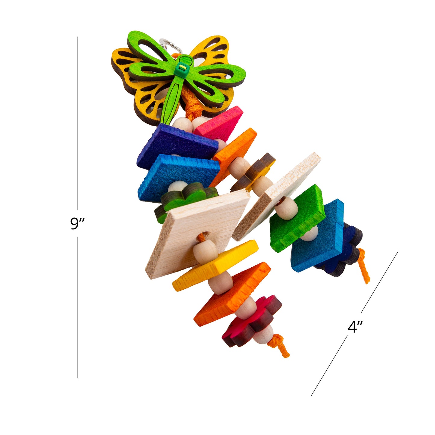 Morning Glory Bird Toy - Pine and Balsa Wood Chew Toy