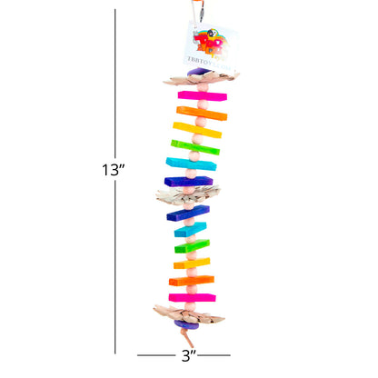 Party Under the Palms - Palm Leaf and Balsa Bird Toy