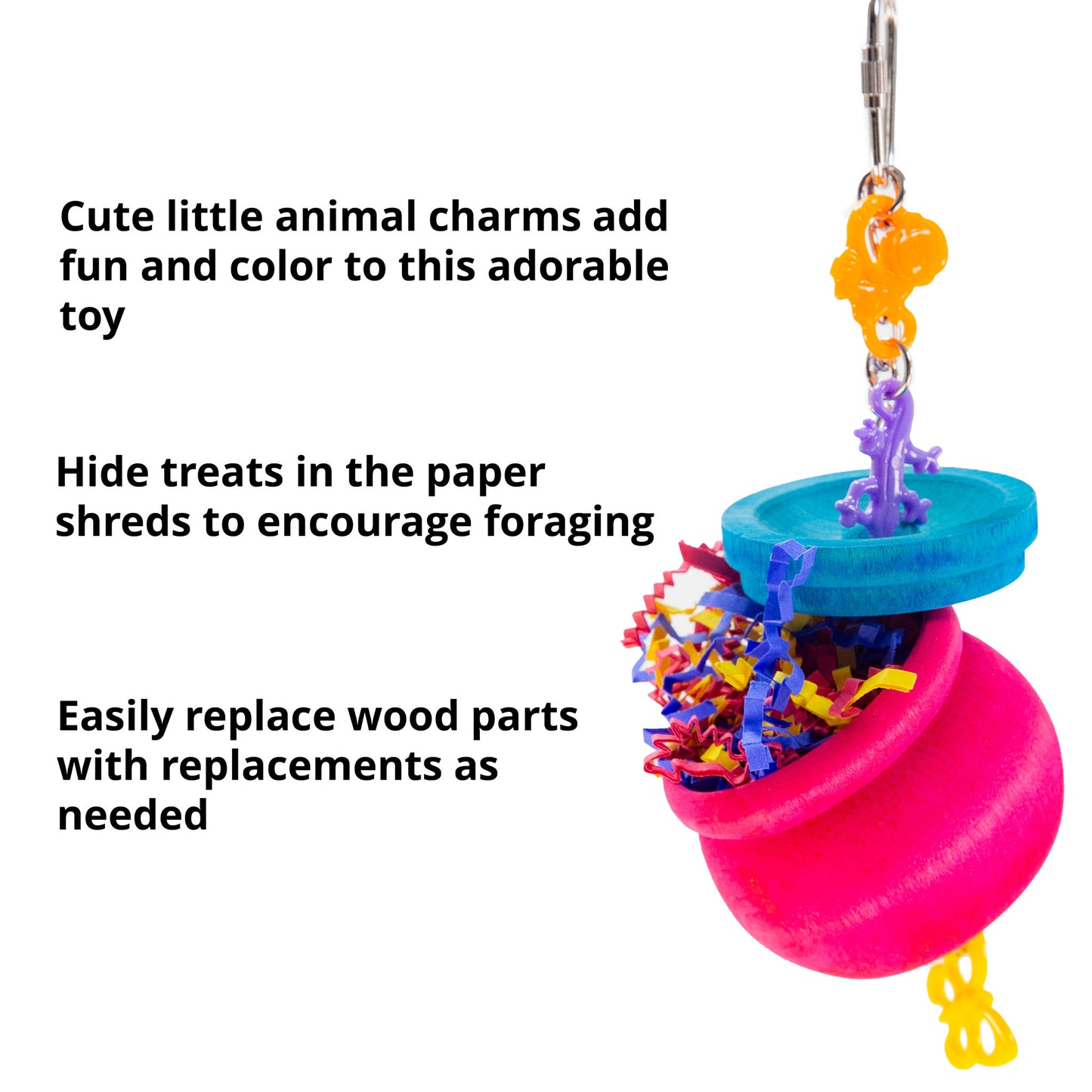 Pot o' Gold – Foraging Toy for Small Parrots