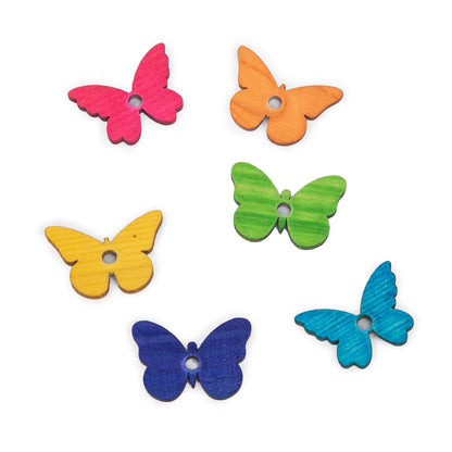 Small Pine Wood Butterflies – Colorful Toy Parts for Birds & Small Pets