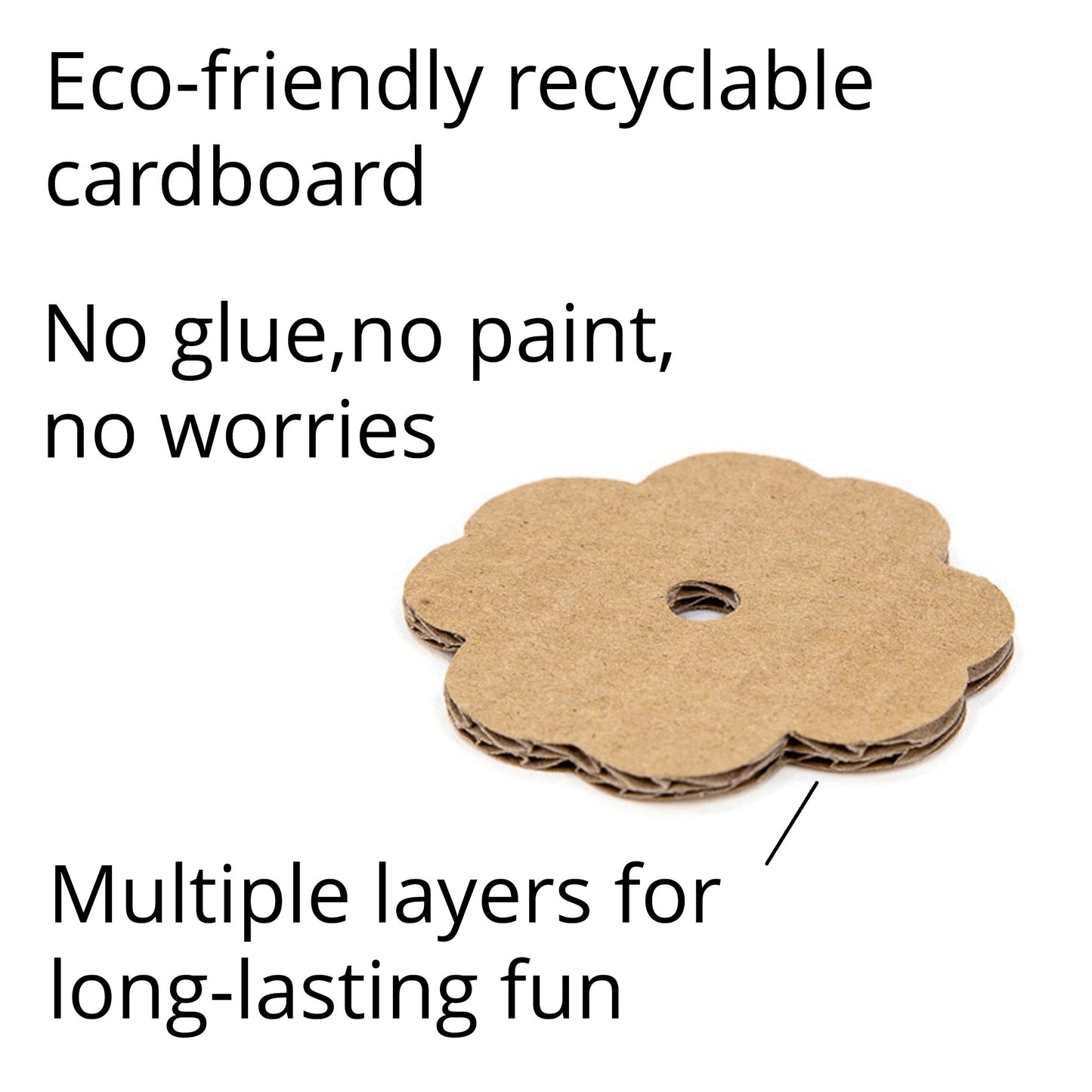 Cardboard Flower Chip (2 3/4 Inches) - Bird Toy Part