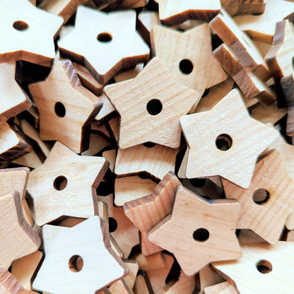 Small Pine Wood Star 1" - Bird Toy Parts
