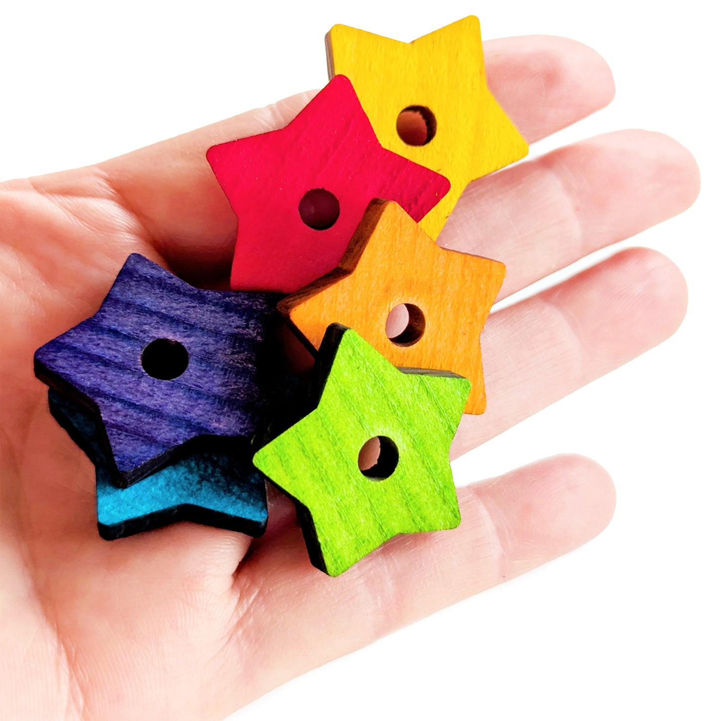Small Pine Wood Star 1" - Bird Toy Parts