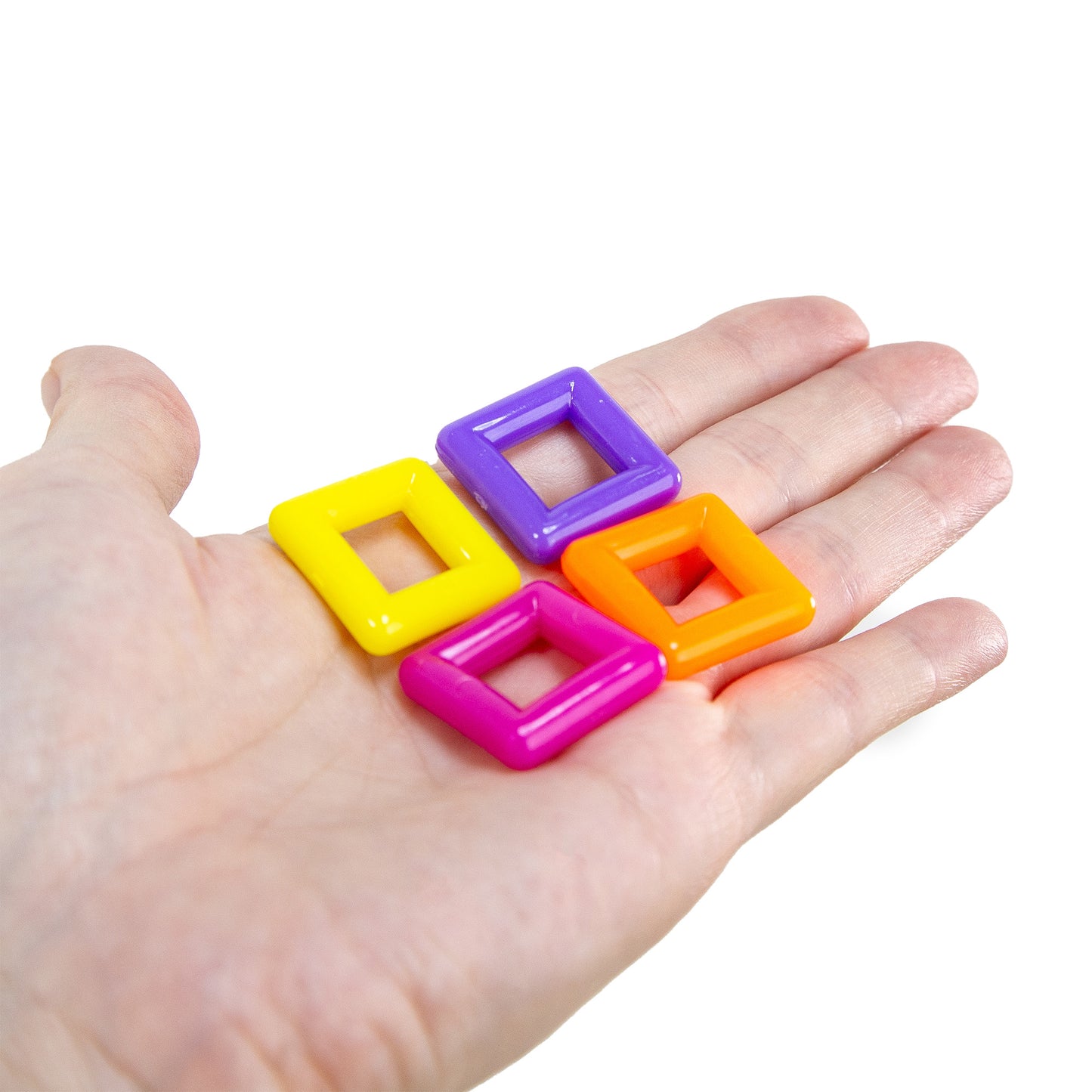 1" Plastic Square - Square Ring, Bird Toy Part, Sugar Glider Toy Part