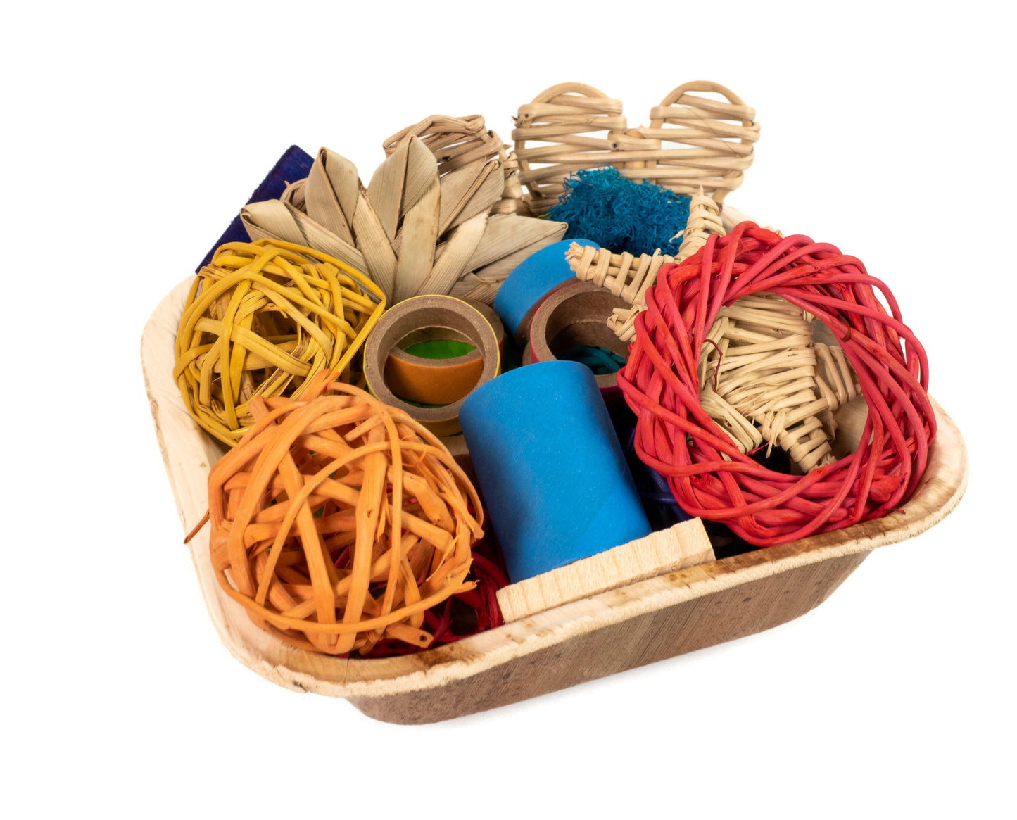 Tiny Treasures II - Basket of Small Animal Chew Toys, Loved by Hamsters, Mouse, Gerbils, Rats and Guinea Pigs, Great Gift Basket
