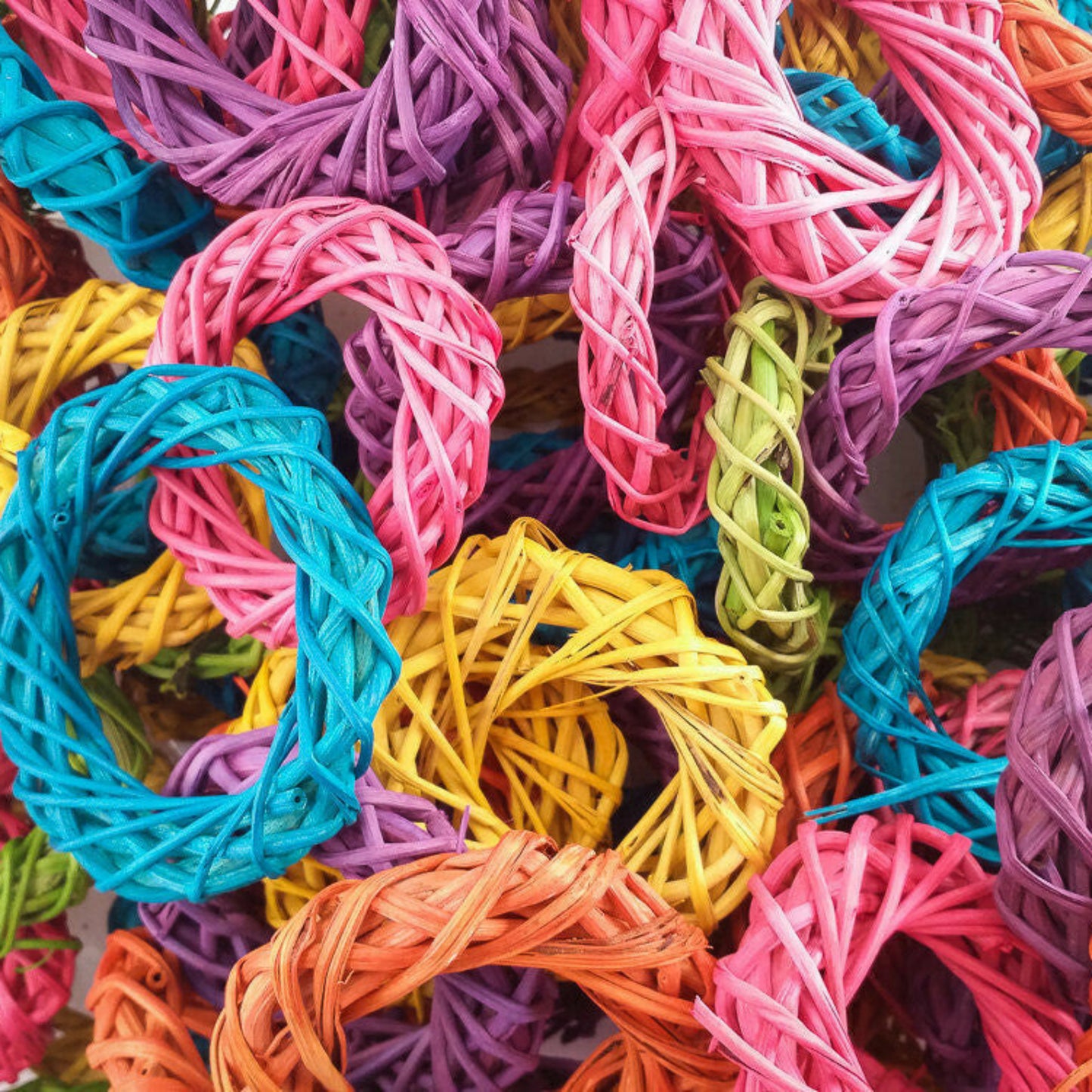 Colored Vine Wreath - 2 - 2 1/2" inches