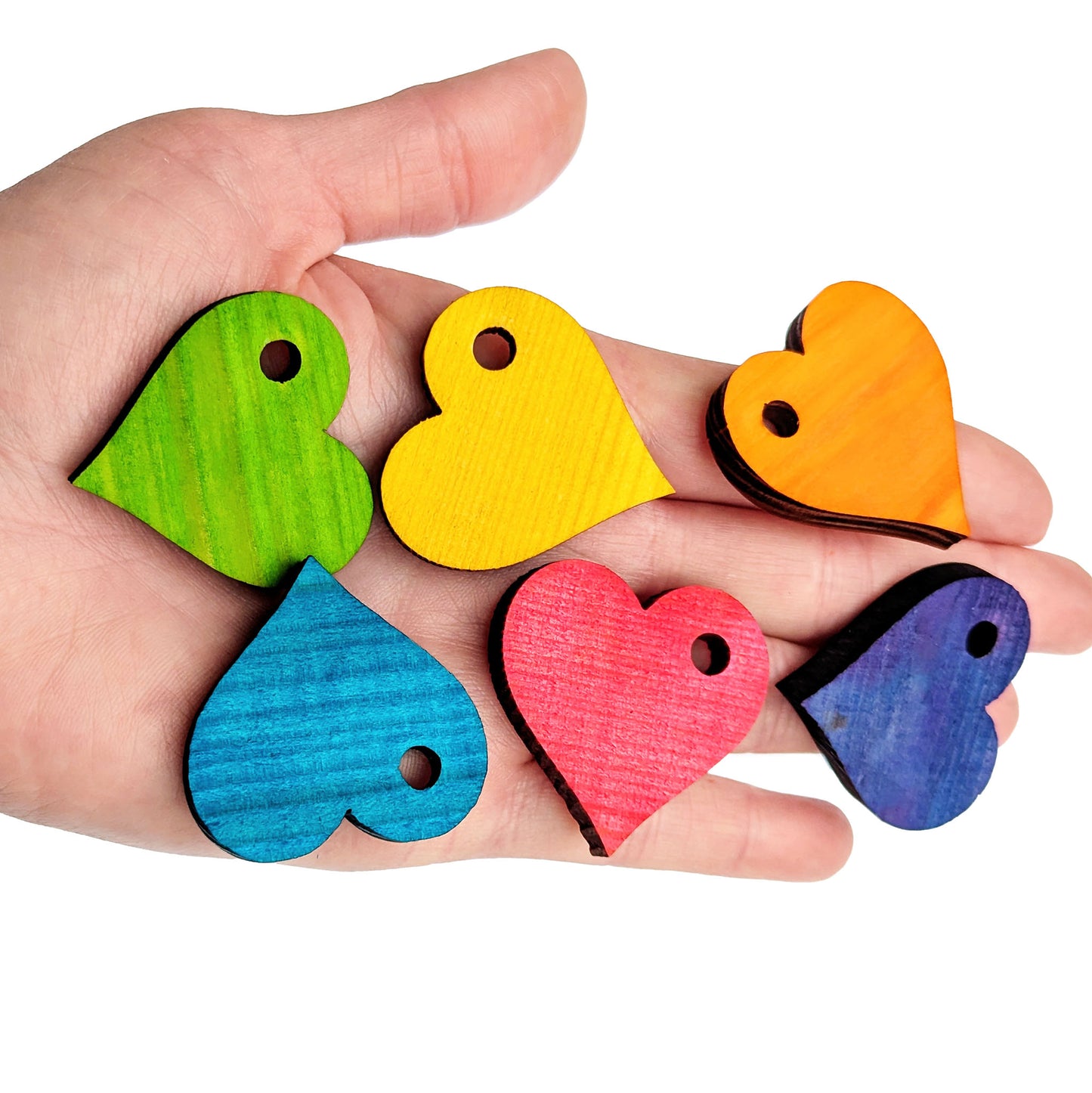 Whimsical Pine Wood Heart - Bird Toy Parts