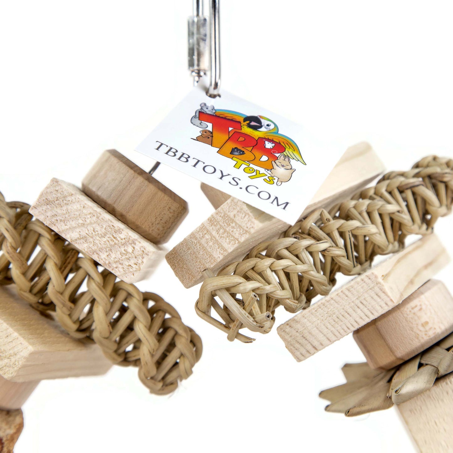All Natural Wreath Parrot Toy - Large/Medium Bird Toy one of our Bare Naked Bird Toys