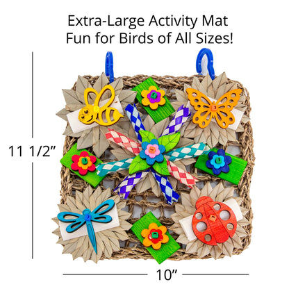 XL Garden Critters Activity Mat - Bird Toy for Birds of All Sizes